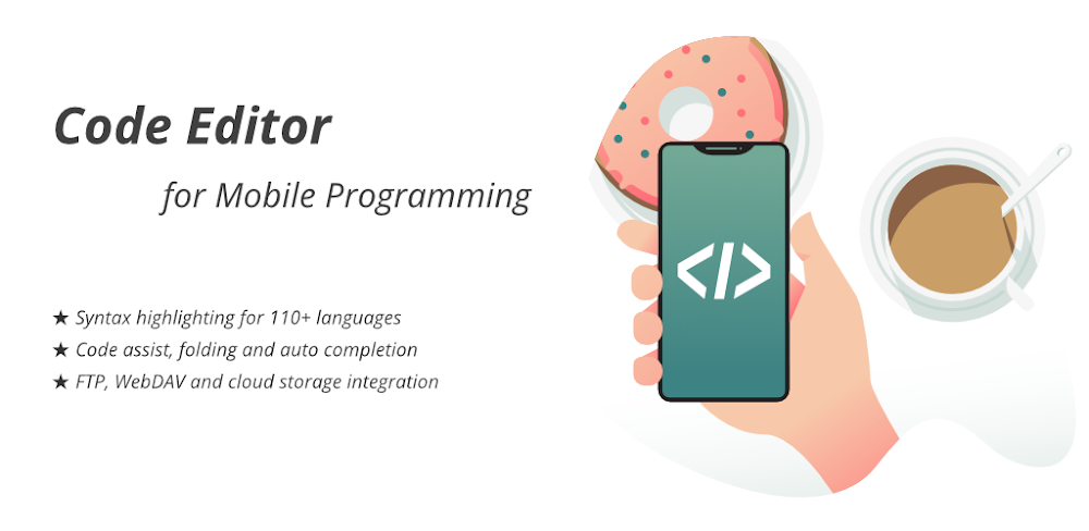 Cover Image of Code Editor v0.10.1 MOD APK (Premium Unlocked)