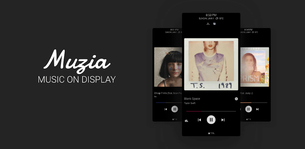 Cover Image of Muzia: Music on Display v1.3.1 MOD APK (Pro Unlocked)