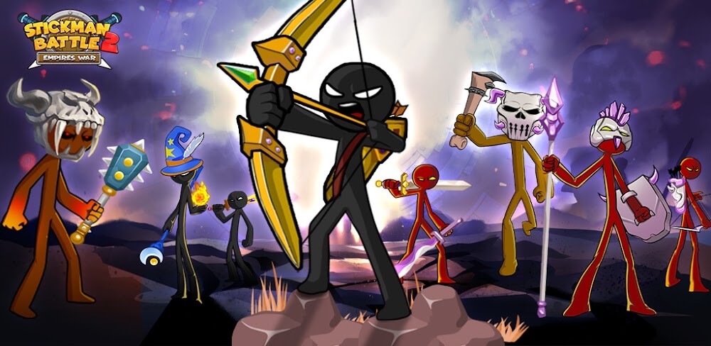 Cover Image of Stickman Battle 2 v156 MOD APK (Free Rewards)