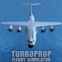 Cover Image of Turboprop Flight Simulator 3D 1.29.1 Apk + Mod (Money) for Android